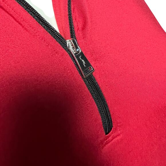 RLX Ralph Lauren Performance Half-Zip Pullover Red Black Athletic Top Size L - Picture 7 of 8